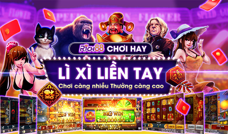 Hòa mình vào sảnh game Rich88 Slot tại AB77 với kho game phong phú